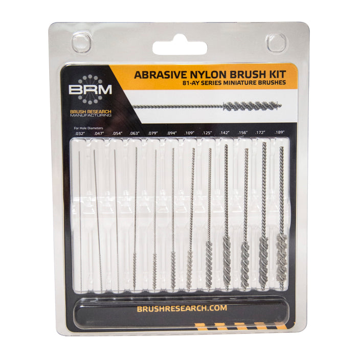 81-AY KIT Miniature Abrasive Nylon Deburring Brush Kit-Inch Sizes (12/Pack)