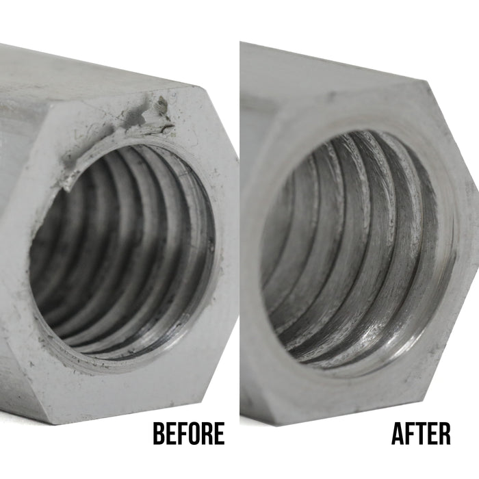 NAMPOWER 8-Piece Thread Deburring Brush Kit, Metric Sizes, 120 Grit, Ceramic