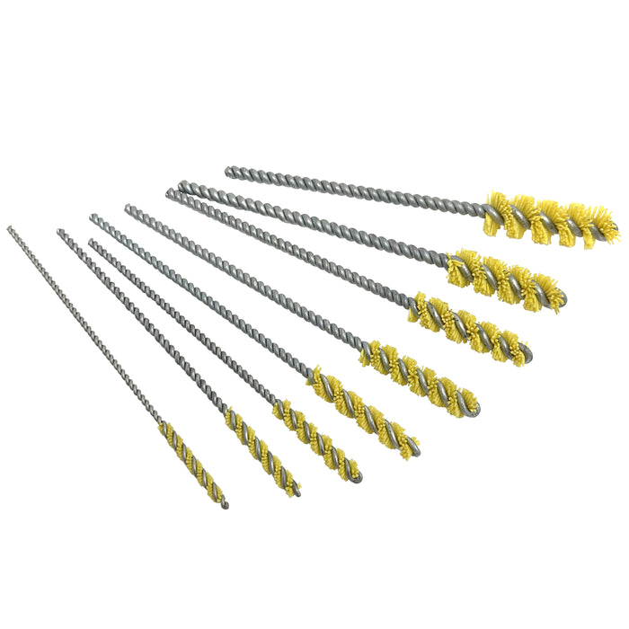 NAMPOWER 8-Piece Thread Deburring Brush Kit, Inch Sizes, 120 Grit, Ceramic