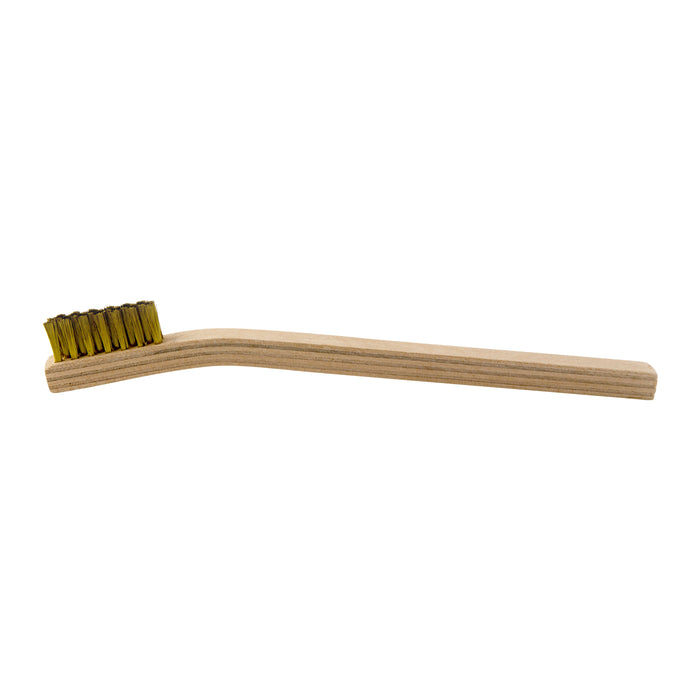 93A-B250 Scratch Brush, 2 Rows, .006 Brass, .500 Trim, 7.75 OAL (Pack of 12)