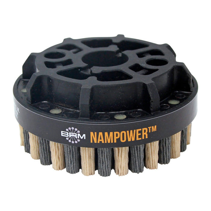 BRM ADD1001880 NAMPOWER Abrasive Disc Brush, Dot Style, 100mm Diameter, 18mm Trim, 80 Grit