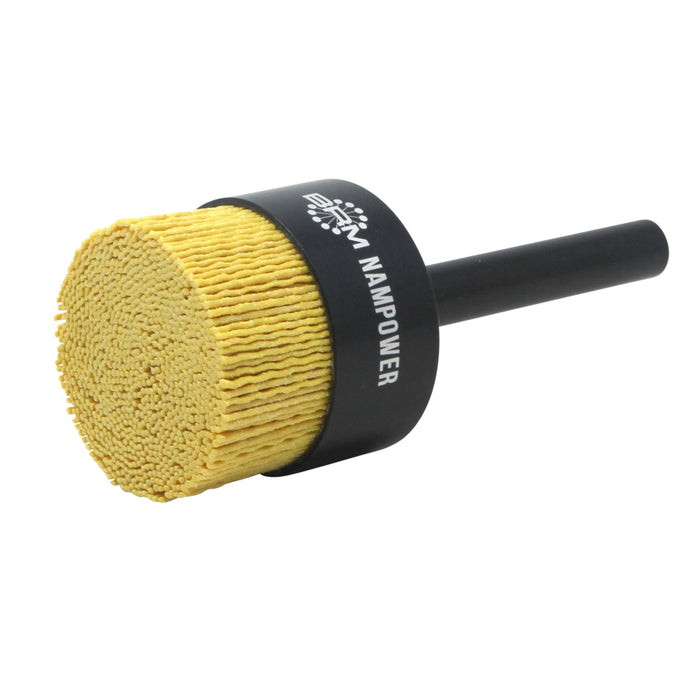 BRM AEB20010080 NAMPOWER End Brush, 2 Diameter, 5.250" OAL, 80 Grit, Ceramic Abrasive Filament