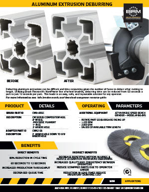 ABRASIVE NYLON WHEELS-ALUMINUM EXTRUSION DEBURRING 