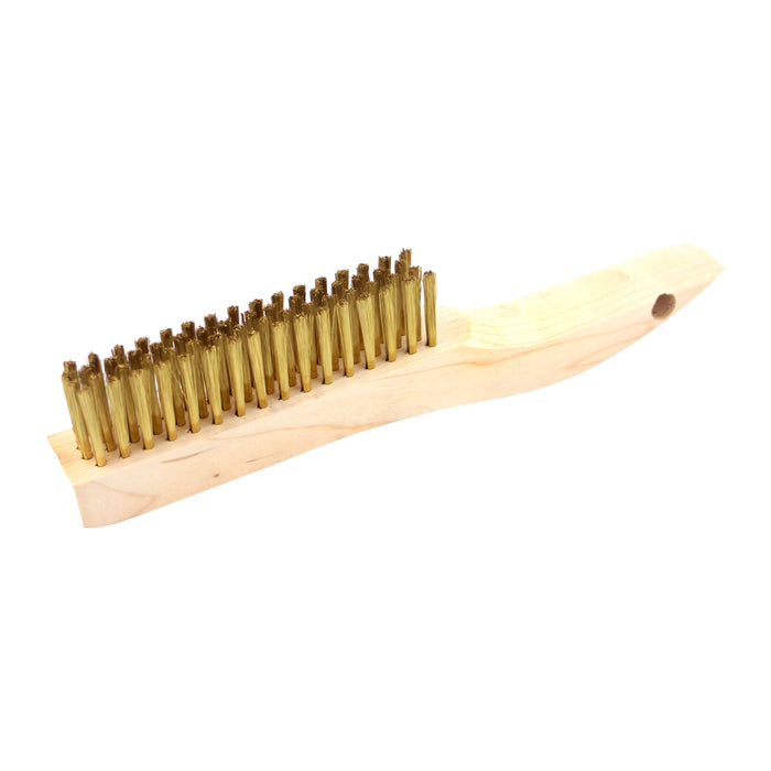 B844 Shoe Handle Scratch Brush, Bronze Fill, 4X16, 1.125" Trim, 10.25" OAL (Pack of 12)