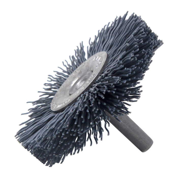 BRM BMC30AY180SC 3" Mandrel Mounted Wheel, 180 Grit Silicon Carbide, .250" Shank Dia., .812" Trim