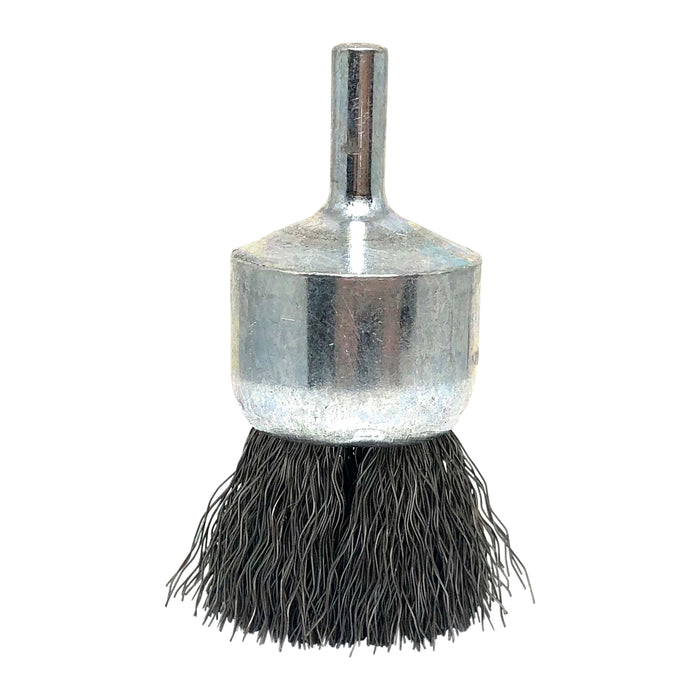 BRM BNS1014 Solid End Brush, 1" Dia., .014CS, .875" Trim Length, .250" Shank Diameter