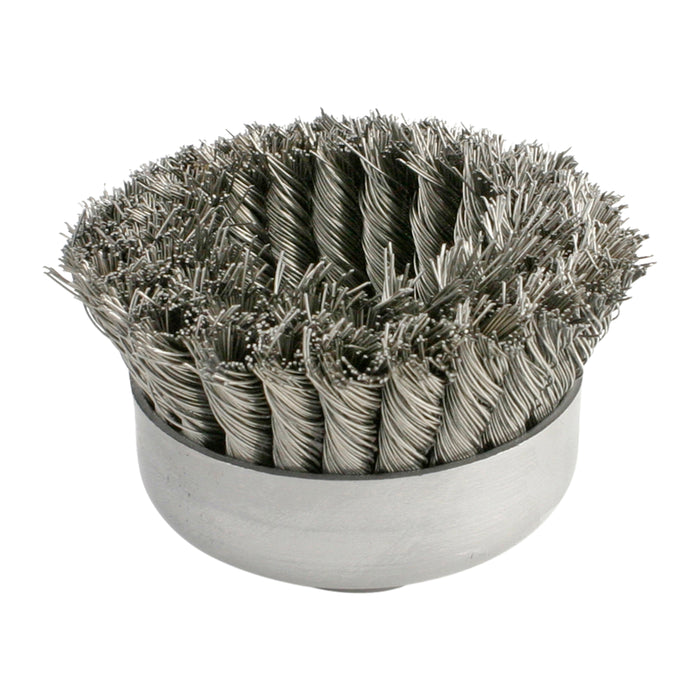 BRM BUDX414 Wire Cup Brush 4" diameter, 1" Trim Length, 5/8-11 Arbor Hole, .014 Hi-Temp Carbon Steel