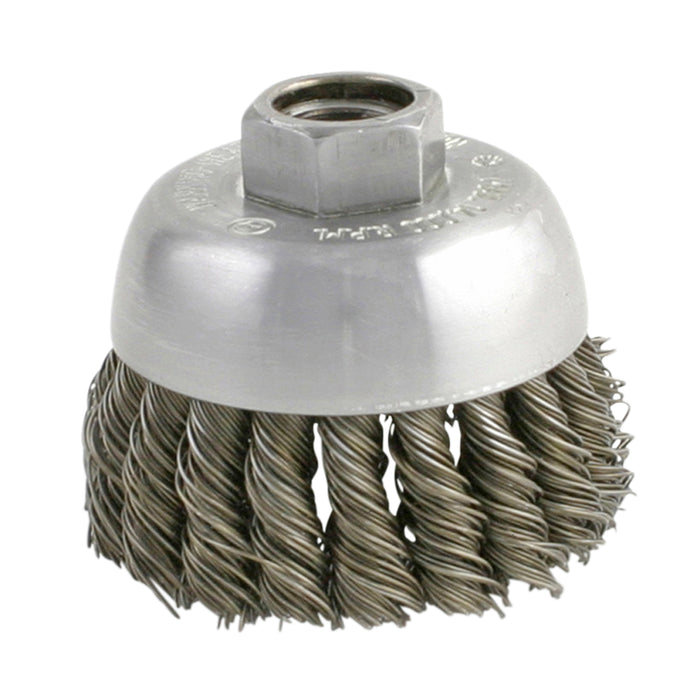 BRM BUSC320 Wire Cup Brush 2" diameter, 1" Trim Length, 5/8-11 Arbor Hole, .020 Hi-Temp Carbon Steel