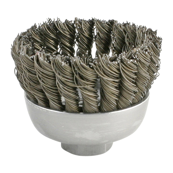 BRM BUSC320 Wire Cup Brush 2" diameter, 1" Trim Length, 5/8-11 Arbor Hole, .020 Hi-Temp Carbon Steel