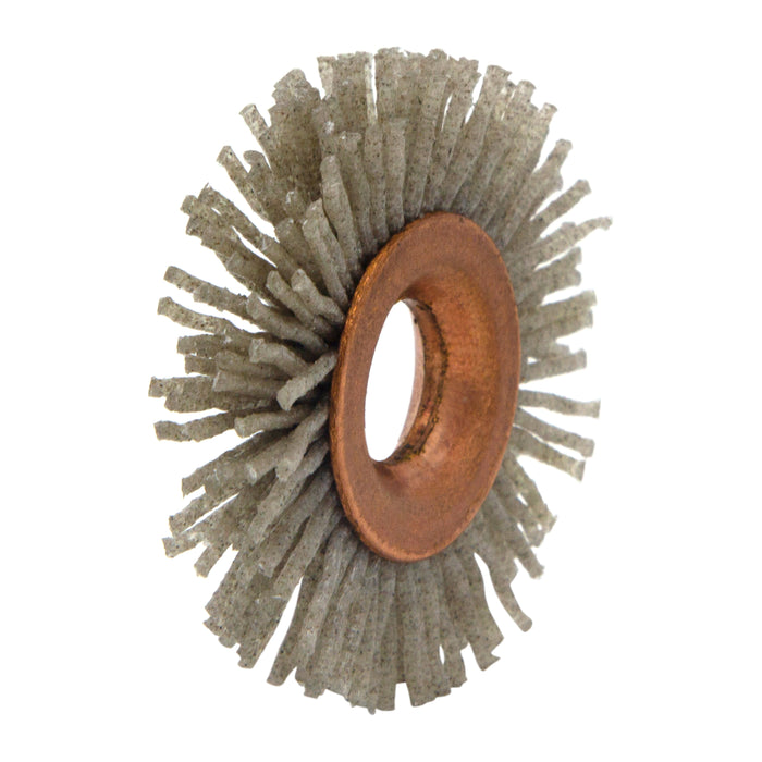 BRM CY11280AO Abrasive Nylon Copper Center Wheel, 1.5" Dia., 80AO, .375" Arbor Hole, .375" Trim
