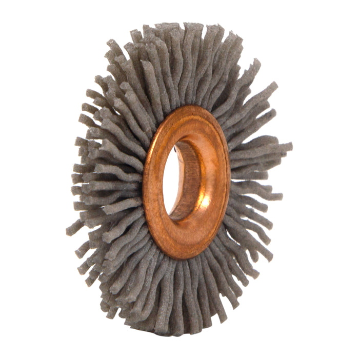 BRM CY114180AO Abrasive Nylon Copper Center Wheel, 1.25" Dia., 180AO, .375" Arbor Hole, .250" Trim