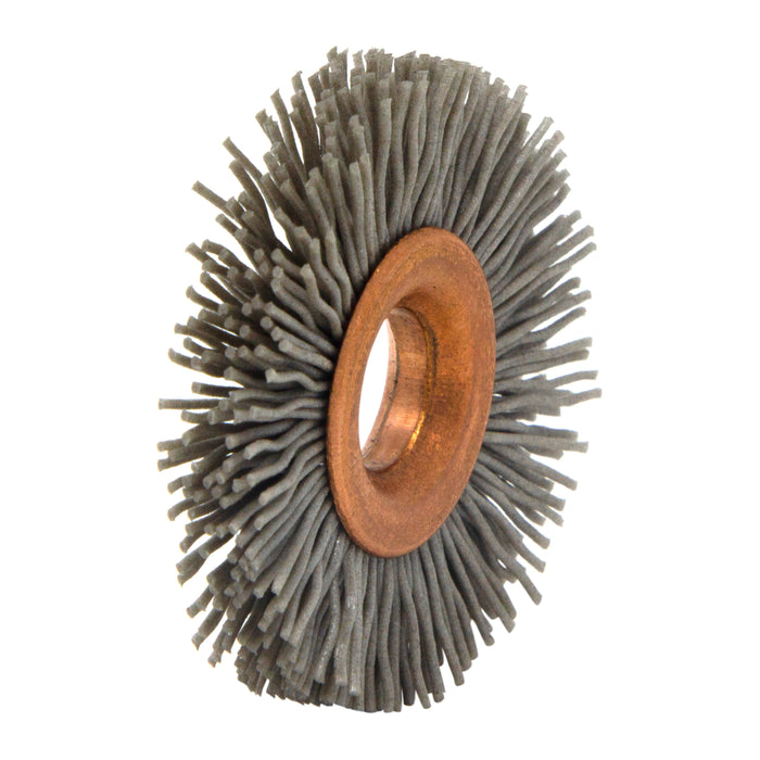BRM CY114320AO Abrasive Nylon Copper Center Wheel, 1.25" Dia., 320AO, .375" Arbor Hole, .250" Trim