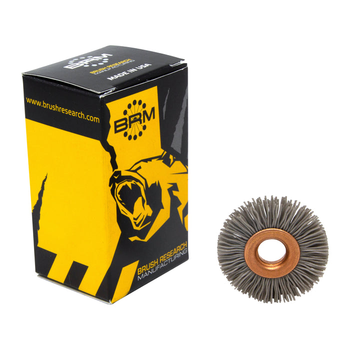 BRM CY114320AO Abrasive Nylon Copper Center Wheel, 1.25" Dia., 320AO, .375" Arbor Hole, .250" Trim