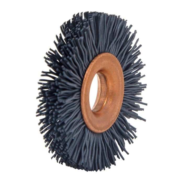 BRM CY114500SC Abrasive Nylon Copper Center Wheel, 1.25" Dia., 500SC, .375" Arbor Hole, .250" Trim