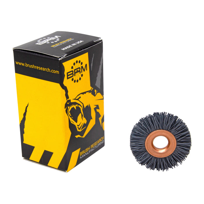 BRM CY114500SC Abrasive Nylon Copper Center Wheel, 1.25" Dia., 500SC, .375" Arbor Hole, .250" Trim