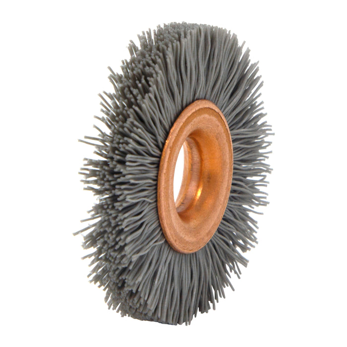 BRM CY114600AO Abrasive Nylon Copper Center Wheel, 1.25" Dia., 600AO, .375" Arbor Hole, .250" Trim