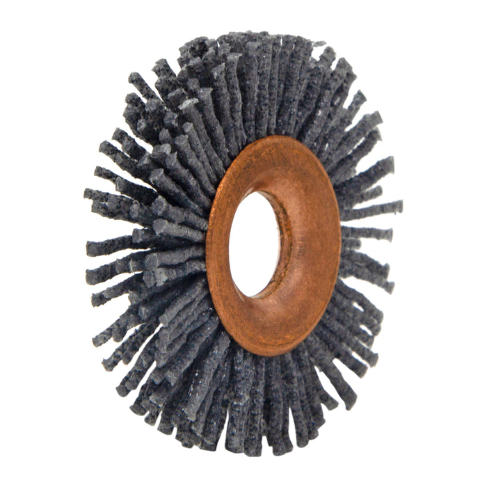 BRM CY11480SC Abrasive Nylon Copper Center Wheel, 1.25" Dia., 80SC, .375" Arbor Hole, .250" Trim