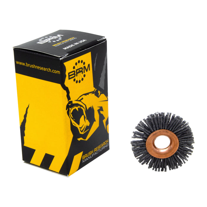 BRM CY11480SC Abrasive Nylon Copper Center Wheel, 1.25" Dia., 80SC, .375" Arbor Hole, .250" Trim