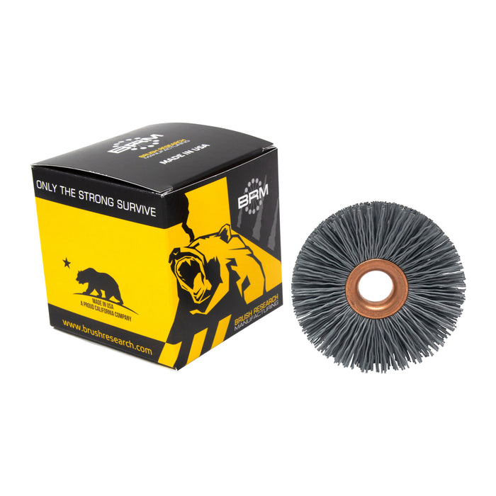 BRM CY212320SC Abrasive Nylon Copper Center Wheel, 2.5" Dia., 320SC, .500" Arbor Hole, .750" Trim