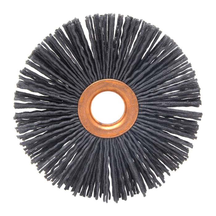 BRM CY4120SCF Abrasive Nylon Copper Center Wheel, 4" Dia., 120SC, .625" Arbor Hole, 1.437" Trim