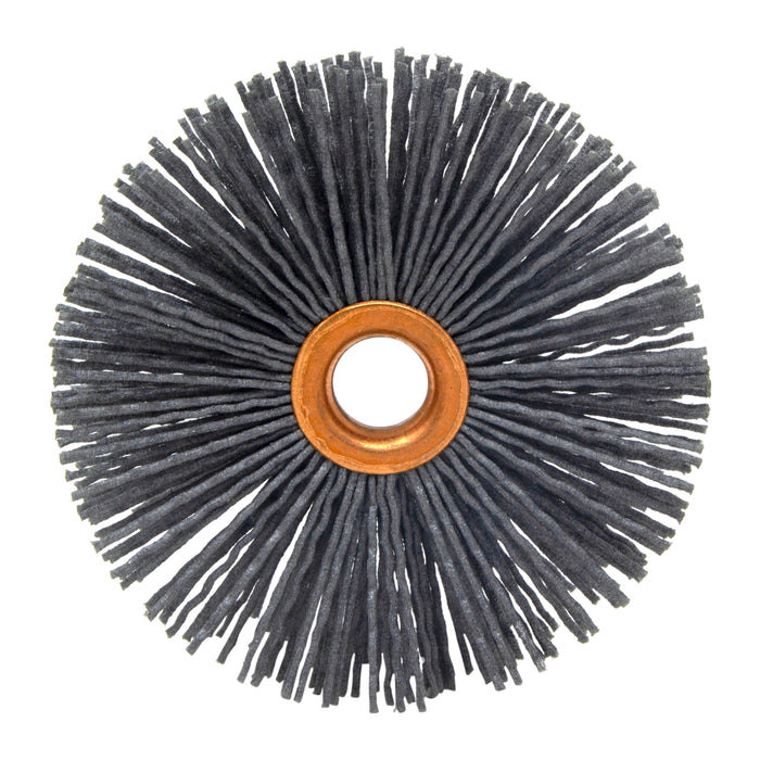 BRM CY4120SC Abrasive Nylon Copper Center Wheel, 4" Dia., 120SC, .500" Arbor Hole, 1.437" Trim