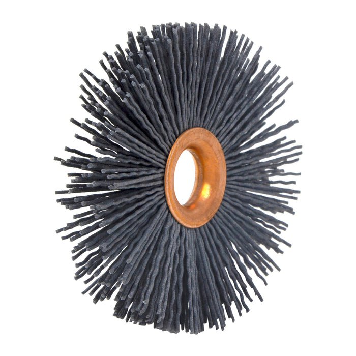 BRM CY4180SCF Abrasive Nylon Copper Center Wheel, 4" Dia., 180SC, .625" Arbor Hole, 1.437" Trim