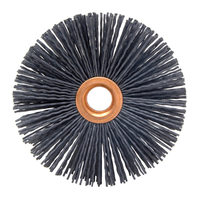 BRM CY4180SC Abrasive Nylon Copper Center Wheel, 4" Dia., 180SC, .500" Arbor Hole, 1.437" Trim