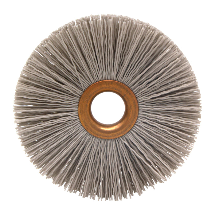 BRM CY312600AOF Abrasive Nylon Copper Center Wheel, 3.5" Dia., 600AO, .625" Arbor Hole, 1.187" Trim
