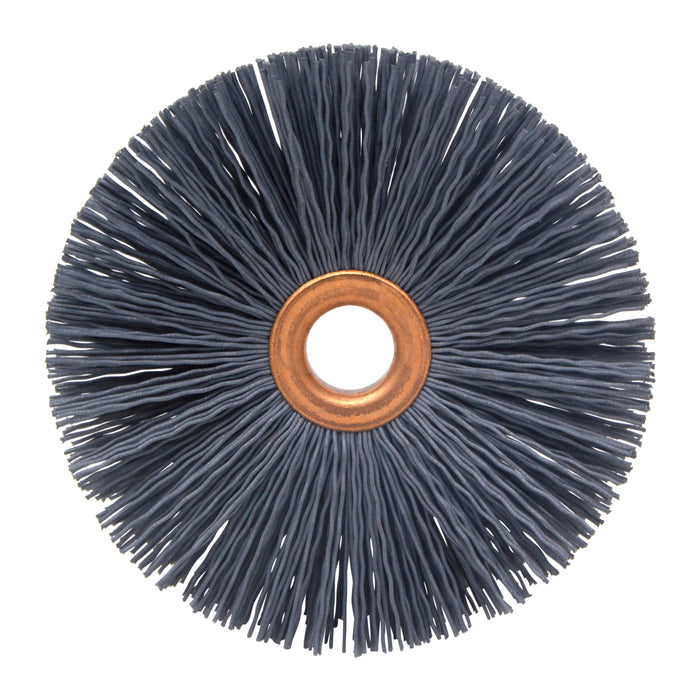 BRM CY3320SCF Abrasive Nylon Copper Center Wheel, 3" Dia., 320SC, .625" Arbor Hole, 1.000" Trim
