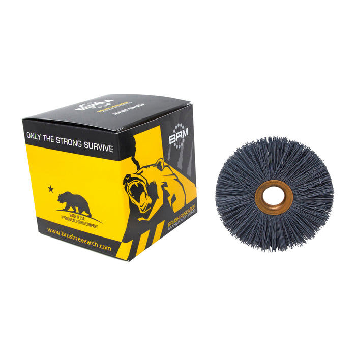 BRM CY4500SCF Abrasive Nylon Copper Center Wheel, 4" Dia., 500SC, .625" Arbor Hole, 1.437" Trim