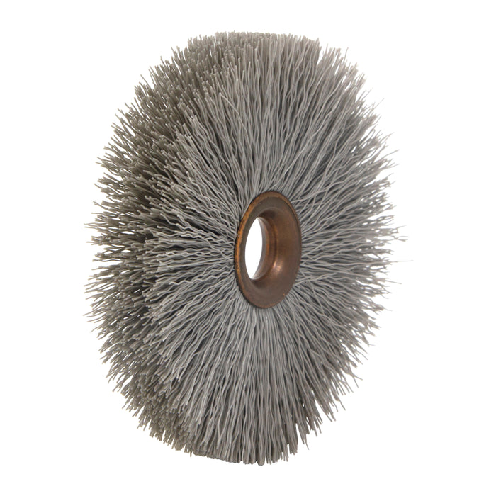 BRM CY3600AO Abrasive Nylon Copper Center Wheel, 3" Dia., 600AO, .500" Arbor Hole, 1.000" Trim