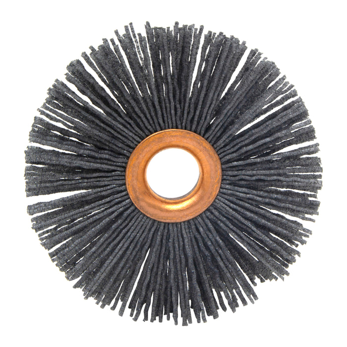 BRM CY380SCF Abrasive Nylon Copper Center Wheel, 3" Dia., 80SC, .625" Arbor Hole, 1.000" Trim