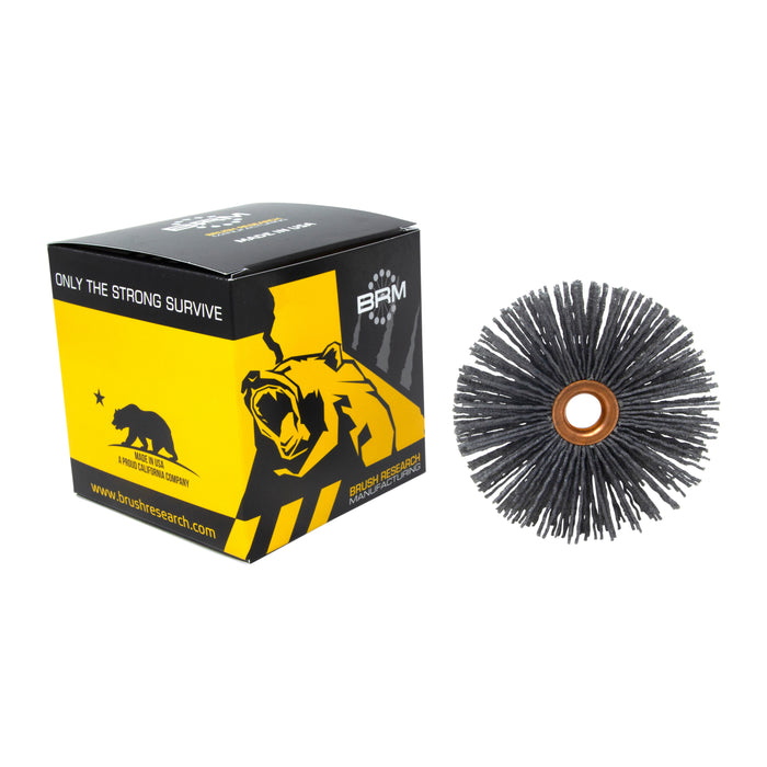 BRM CY480SC Abrasive Nylon Copper Center Wheel, 4" Dia., 80SC, .500" Arbor Hole, 1.437" Trim