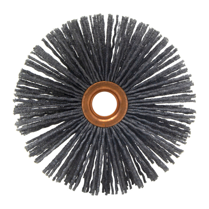 BRM CY31280SC Abrasive Nylon Copper Center Wheel, 3.5" Dia., 80SC, .500" Arbor Hole, 1.187" Trim
