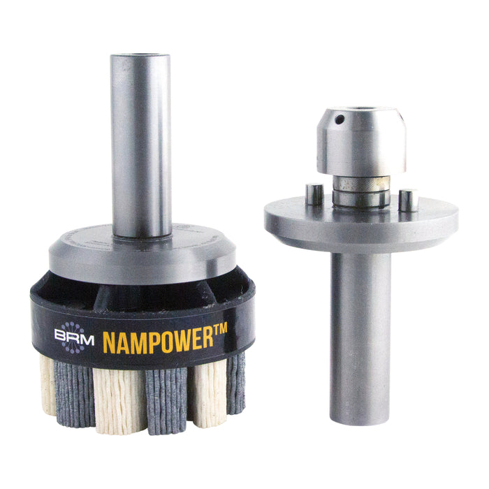 BRM ADH16P-NAMPOWER ABRASIVE DISC BRUSH HOLDER-STANDARD COLLET FLOW THRU, 16MM PLAIN